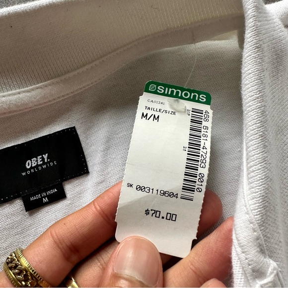 OBEY MEN'S MULTI-COLOUR SHORT-SLEEVE DRESS SHIRT - MEDIUM - Picture 5 of 7